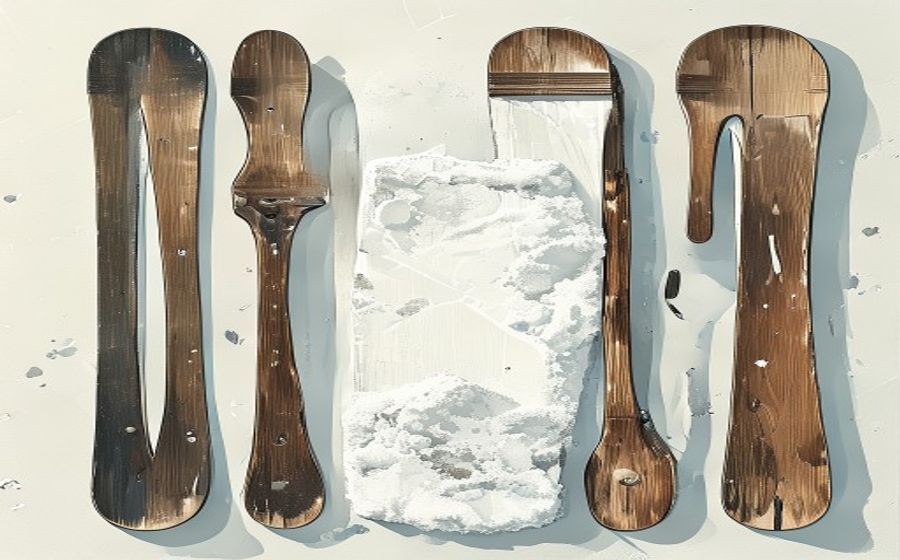 雪板板底碳化