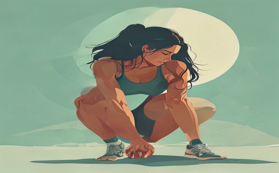 女性深蹲